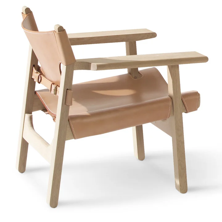 Spanish Chair by Fredericia in oak soaped and saddle leather nature