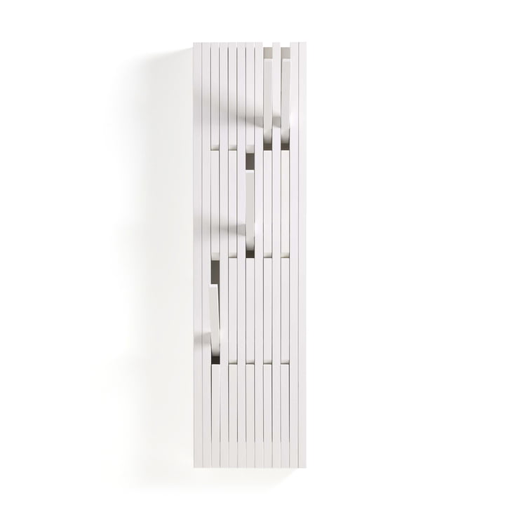 The Piano Hanger in varnished beech white (RAL 9010) in small by Peruse