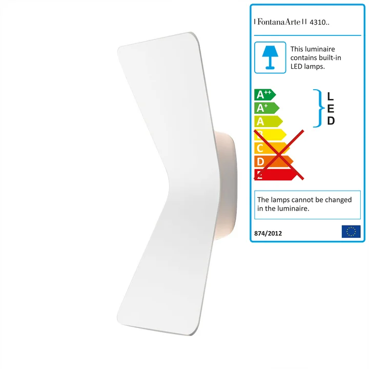 Flex LED wall lamp by FontanaArte in white