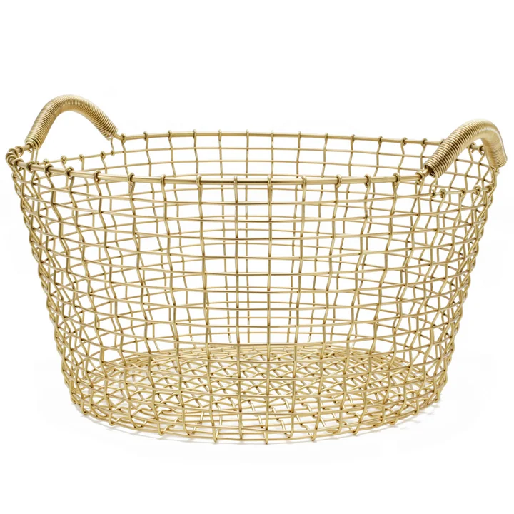 Classic 35 Wire Basket from Korbo made of Brass