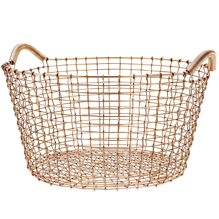 Classic 35 Wire Basket from Korbo made of Copper