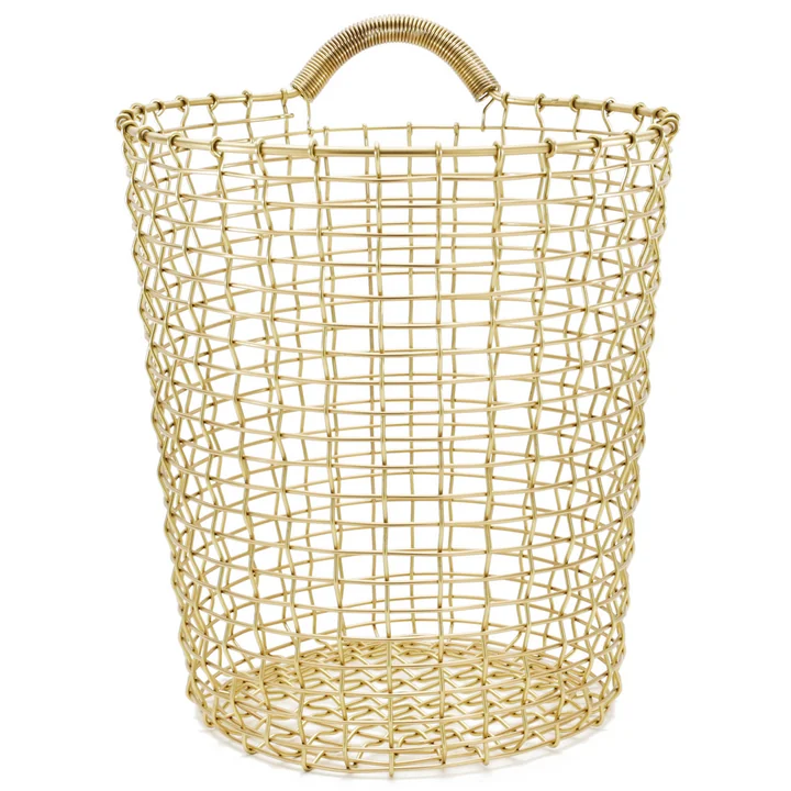 Bin 18 Wire Basket by Korbo made of Brass