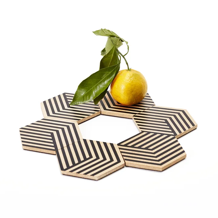 Table Tiles Optic Coasters from Areaware