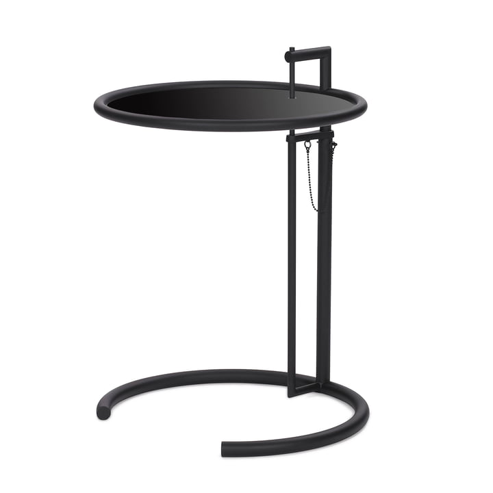 ClassiCon - adjustable table E1027, black / metal plate black
