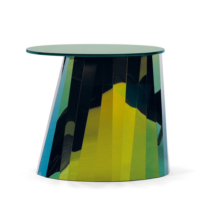 Pli Side Table, topaz-green glossy from ClassiCon