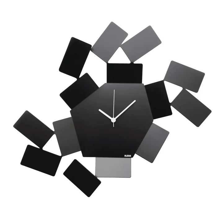 La Stanza Dello Scirocco wall clock by Alessi in black