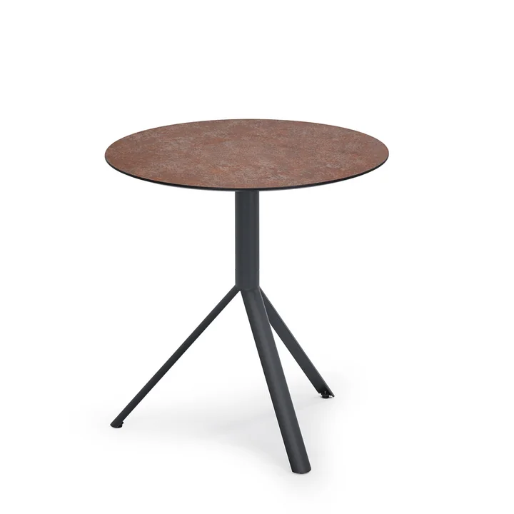 Trio Bistro Table by Weishäupl with rusty table top