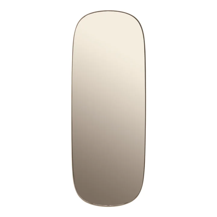 Framed Mirror large from Muuto in taupe / taupe glass