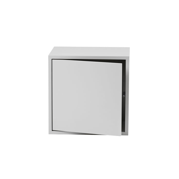 The Stacked Shelf module with door from Muuto in medium, light grey