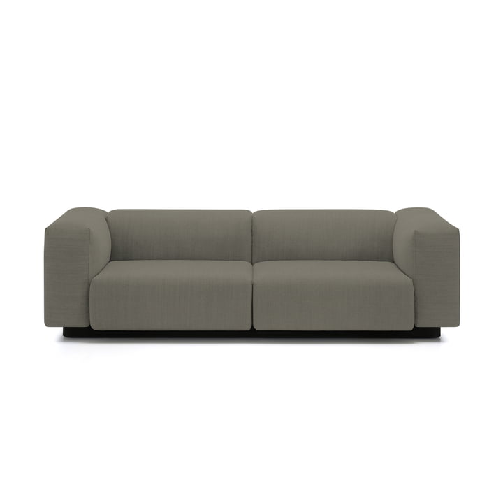 Soft Modular 2-seater sofa from Vitra in warm grey (Laser 05)