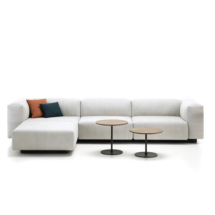Soft Modular 3-Seater with Chaise Longue and Occasional Low Table