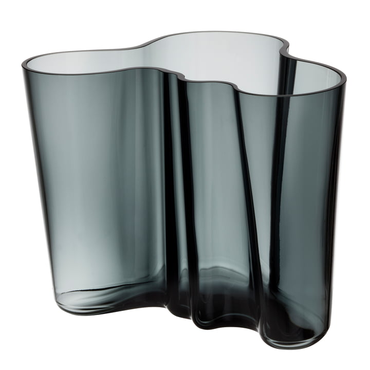 Aalto Vase Savoy 160 mm from Iittala in dark grey