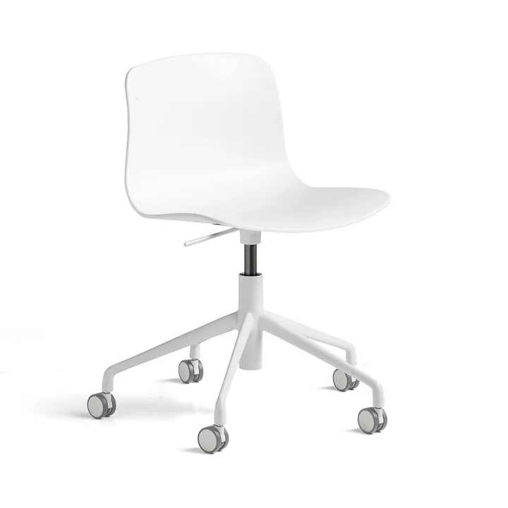 HAY - About A Chair AAC 50 with gas lift, powder coated white / white