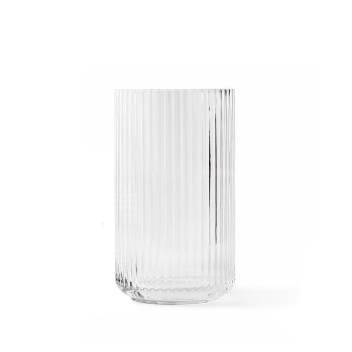 Glass vase H 15,5 cm from Lyngby Porcelæn in transparent