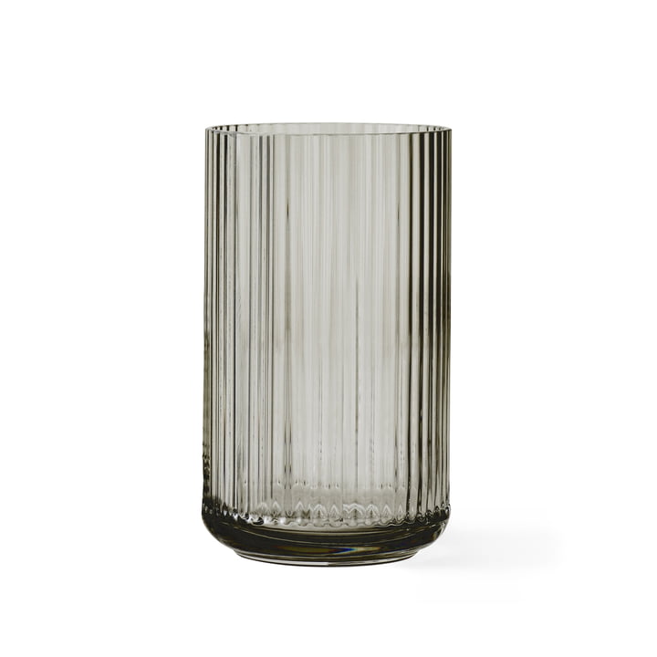Glass vase H 20 cm from Lyngby Porcelæn in Smoke
