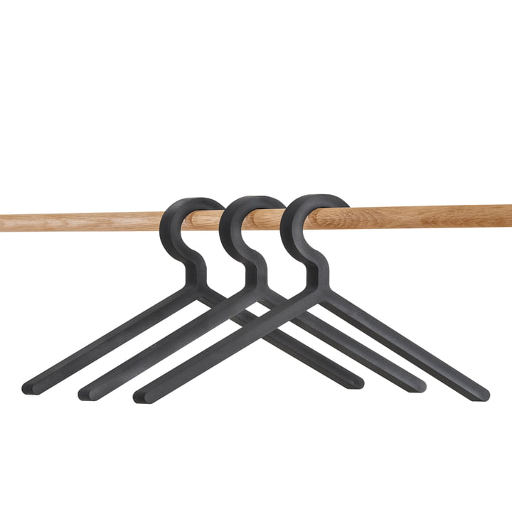 Illusion Hanger (set of 3) by Woud in black