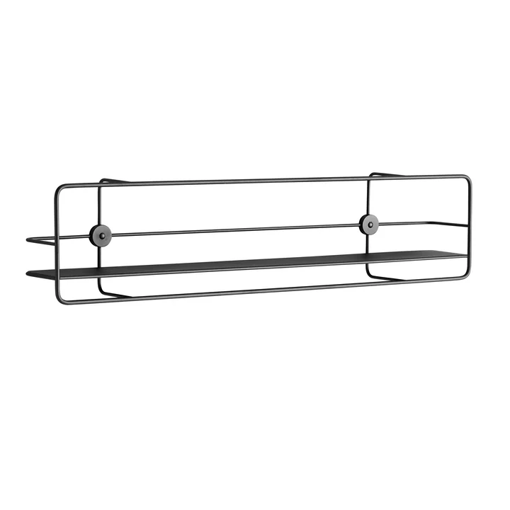 Coupé Horizontal Shelf by Woud in black