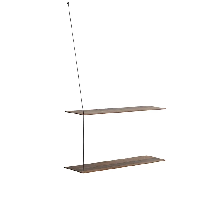 Stedge Wall rack from Woud smoked oak