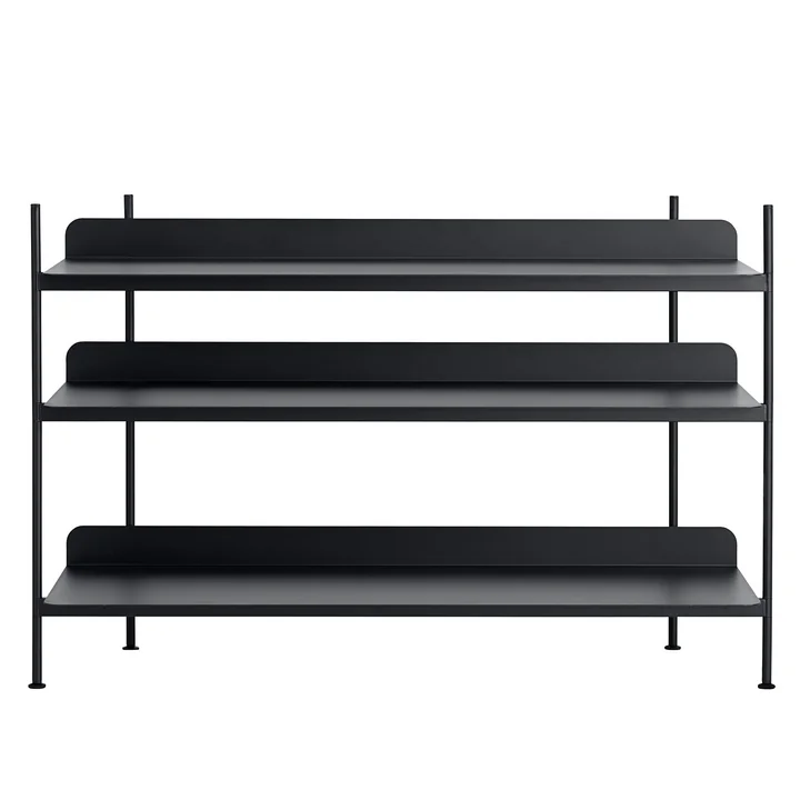 Compile Shelving System (Config. 2) by Muuto in black