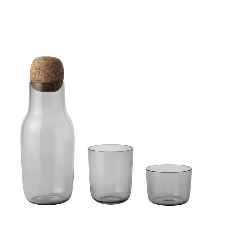 Corky Drinking Glass with Carafe in Grey