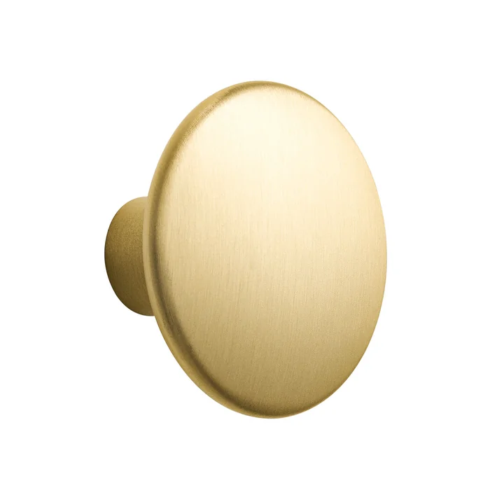 Wall hook " The Dots Metal " Single Medium from Muuto from brass