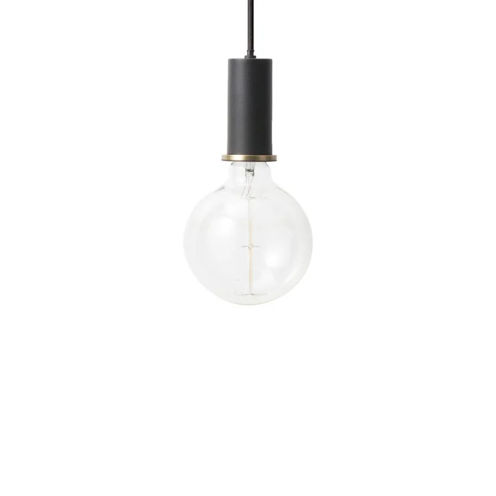 Ferm Living - Socket pendant Low, black