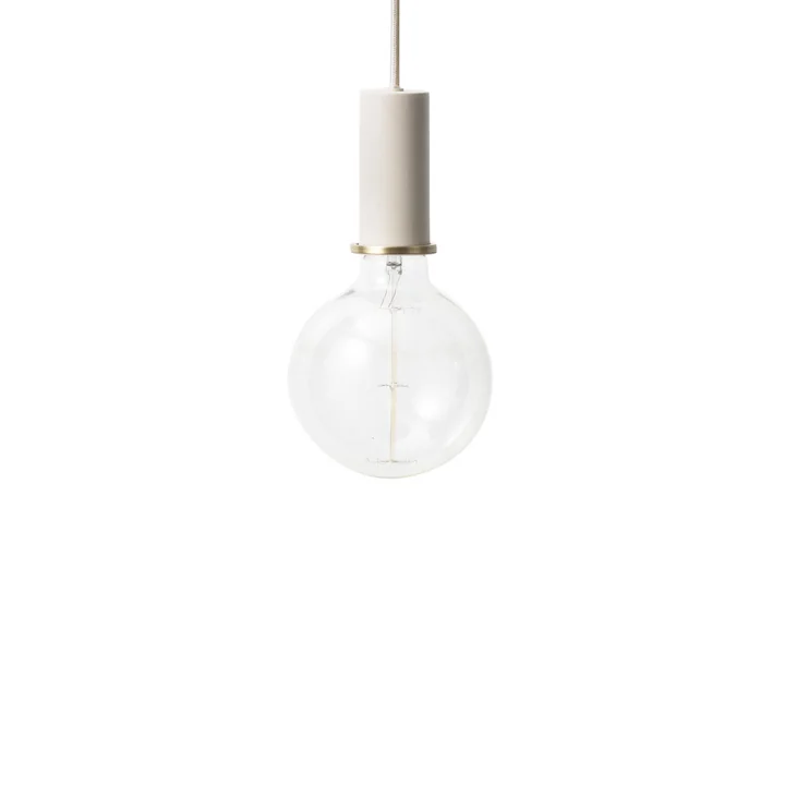 Ferm Living - Socket Pendant Low, light grey