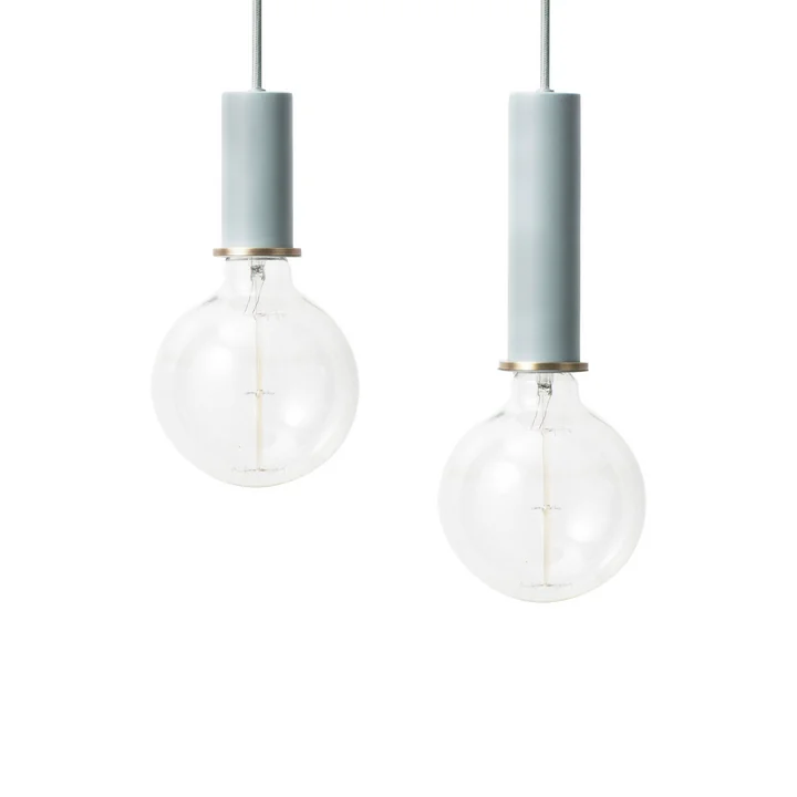 The Ferm Living - Socket pendant low and high in light blue