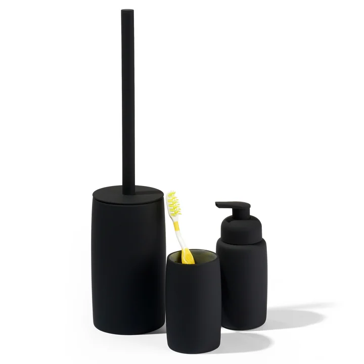Soap dispenser, toothbrush mug and toilet brush from Södahl