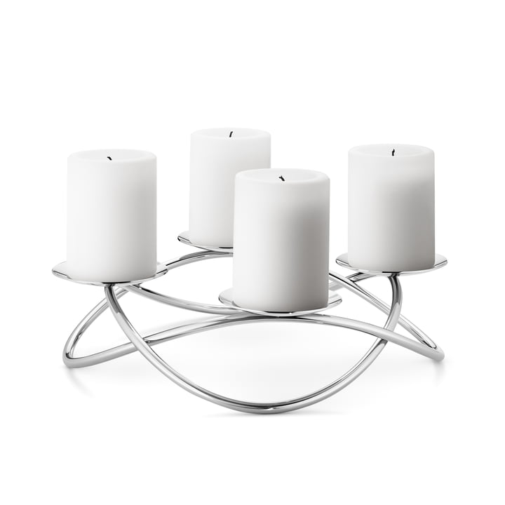 Large Season Candleholder by Georg Jensen out of stainless steel