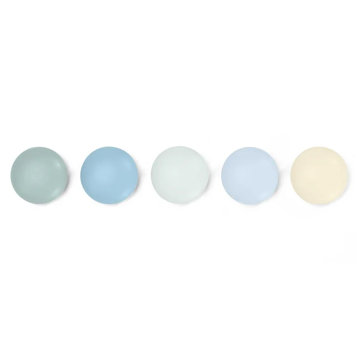 Set of 5 magnetic Dots by Vitra in Pastel Shades