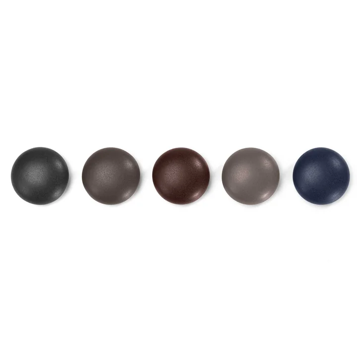 Set of 5 magnetic Dots by Vitra in Dark Shades