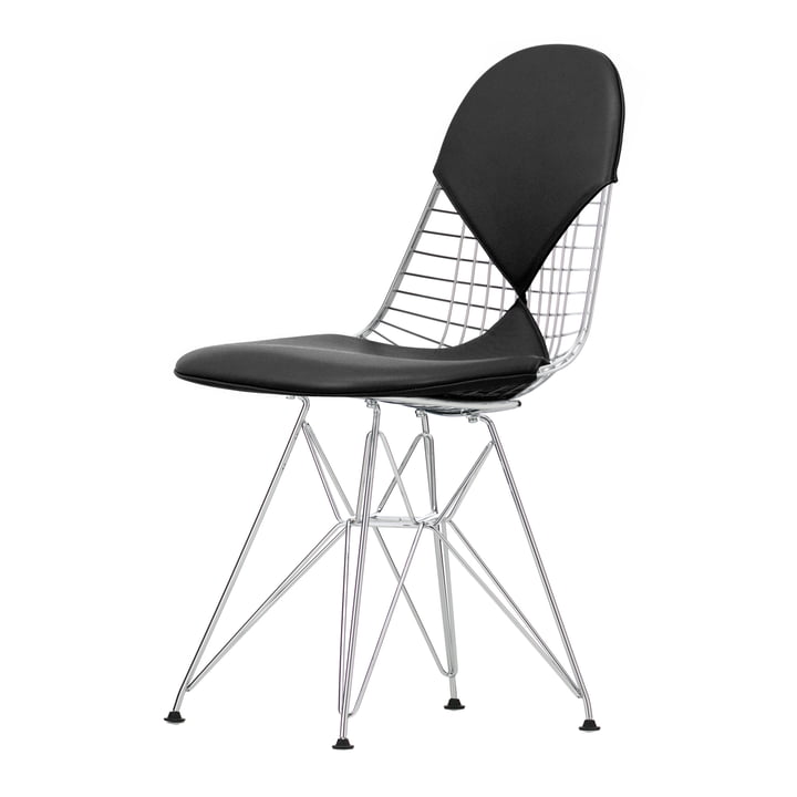 Wire Chair DKR-2 (new height) from Vitra in premium leather