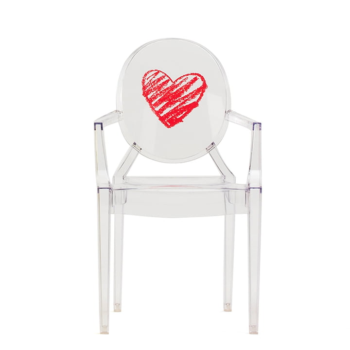 Lou Lou Ghost Children’s Chair by Kartell in Transparent / Heart