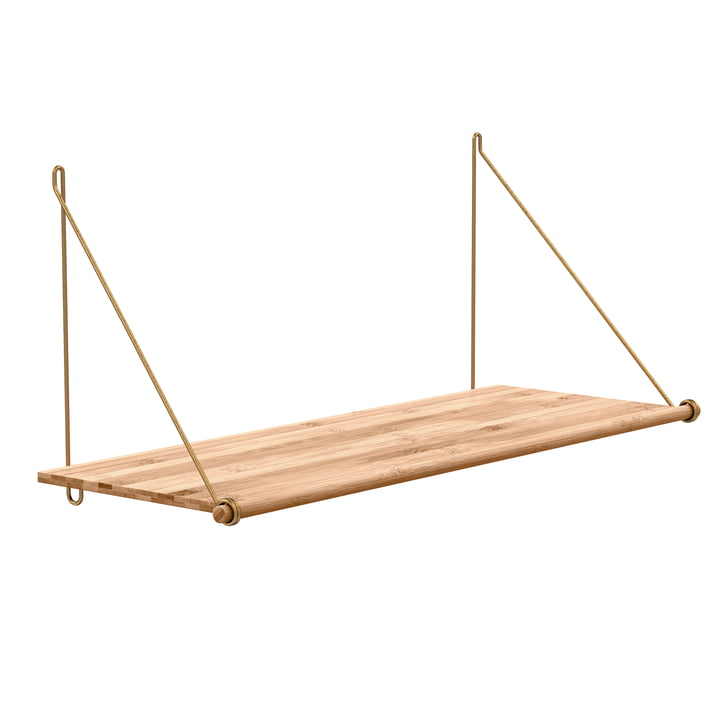 Loop Shelf from We Do Wood from bamboo and brass