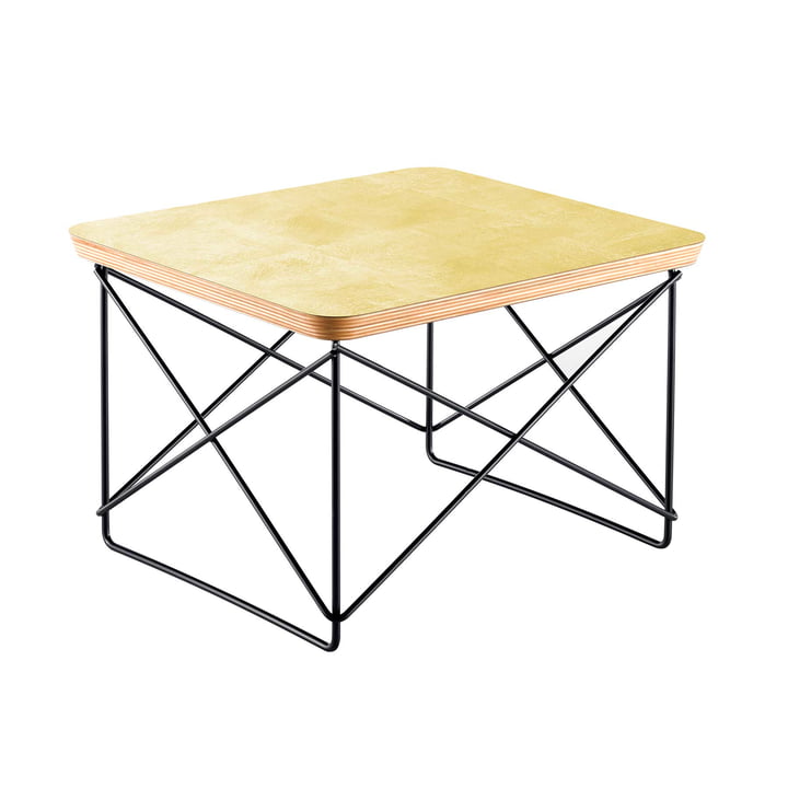 Eames Occasional Table LTR from Vitra in gold leaf / basic dark