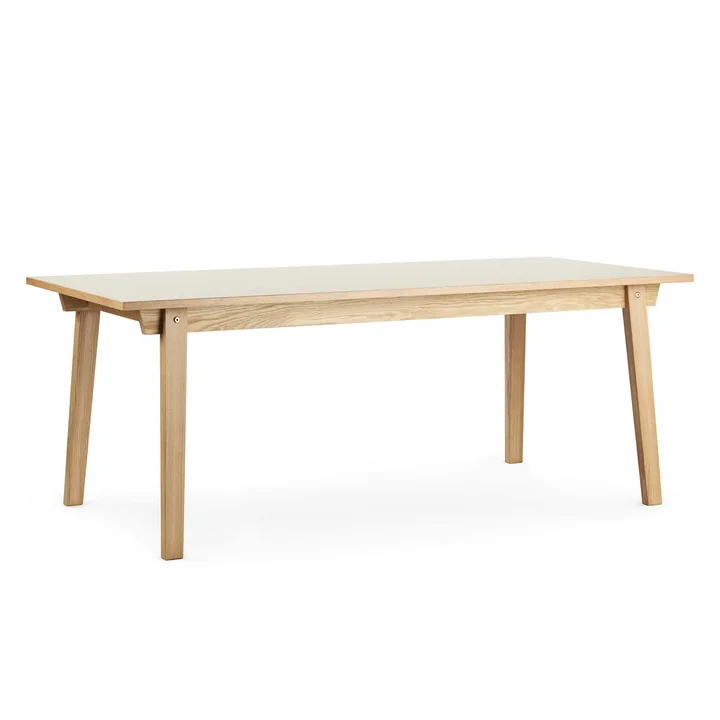 Normann Copenhagen - Slice table linoleum 84 x 160 cm, cream