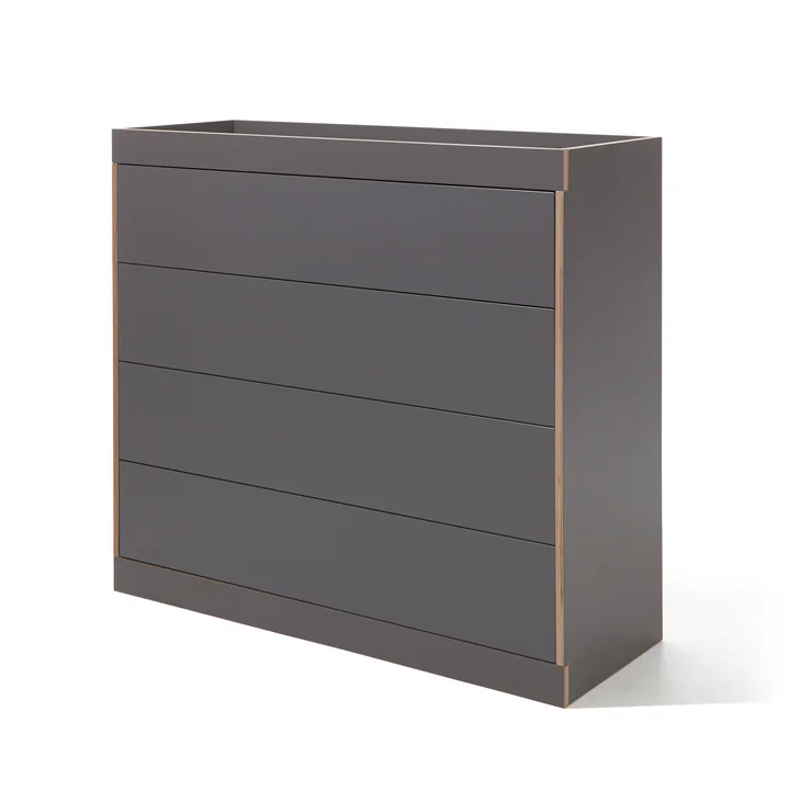 Flai Chest of Drawers with Drawers by Müller Small Living in Anthracite
