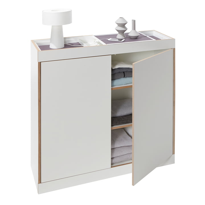 Flai Chest of Drawers with Doors by Müller Small Living in White