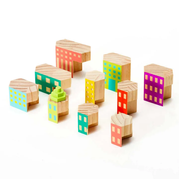 Areaware - Blockitecture, wooden architecture toy, Deco