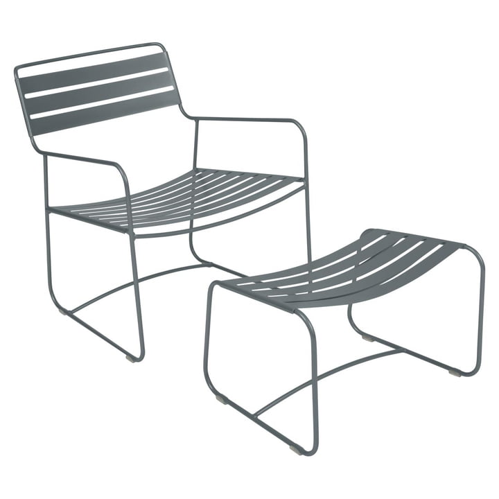 Fermob - Surprising Lounger + Footstool in Storm Grey