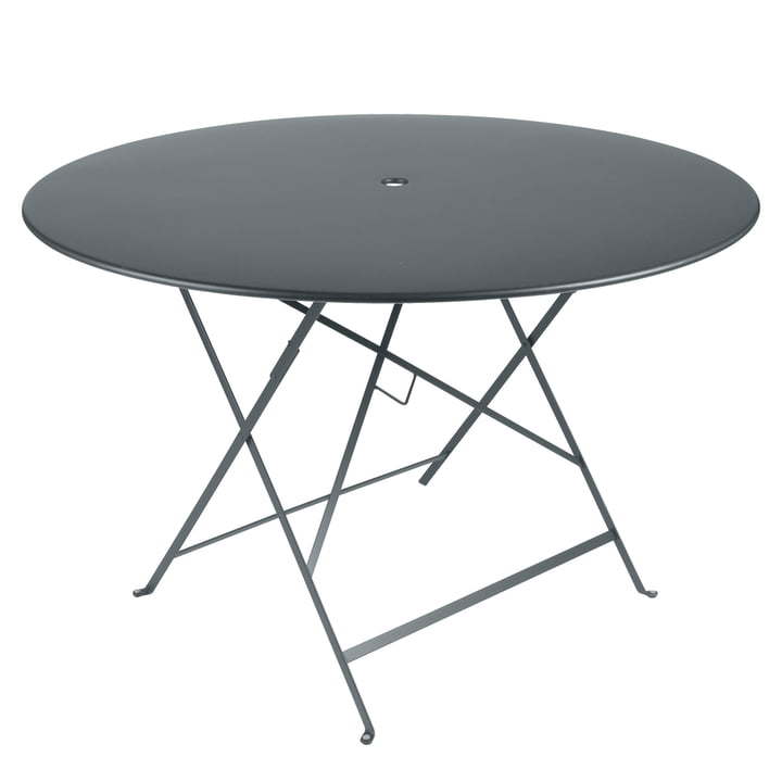 Bistro Folding table Ø 117 cm from Fermob in thunder gray