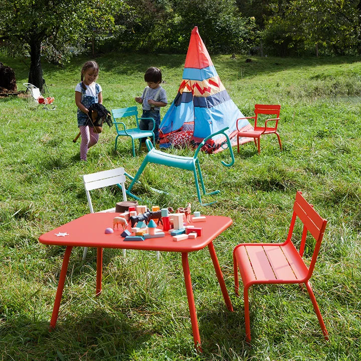 Luxembourg Kid Children bench and chair from Fermob