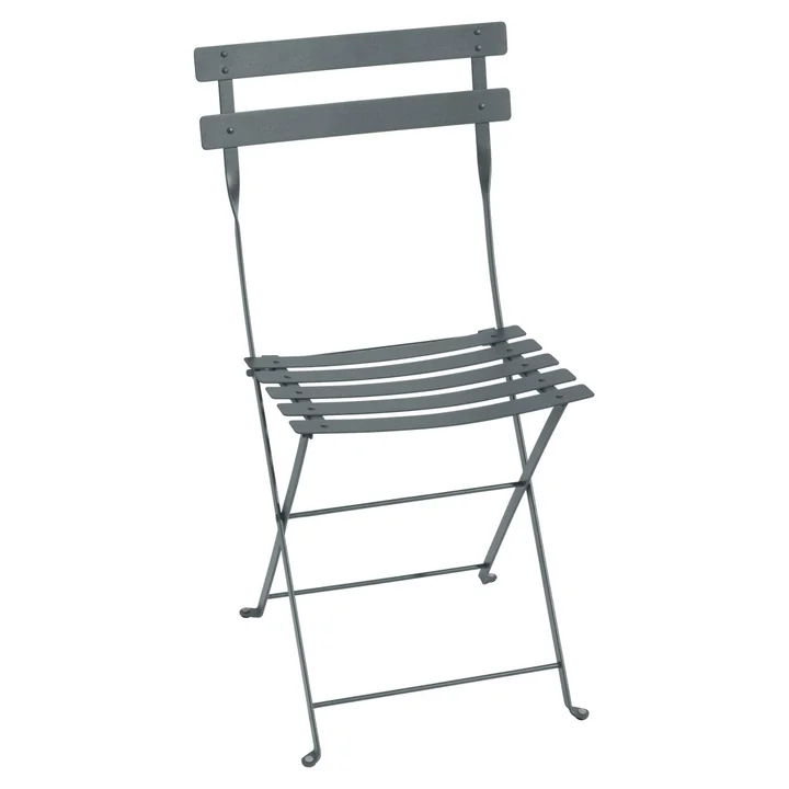 Bistro Metal folding chair from Fermob in thunderstorm gray