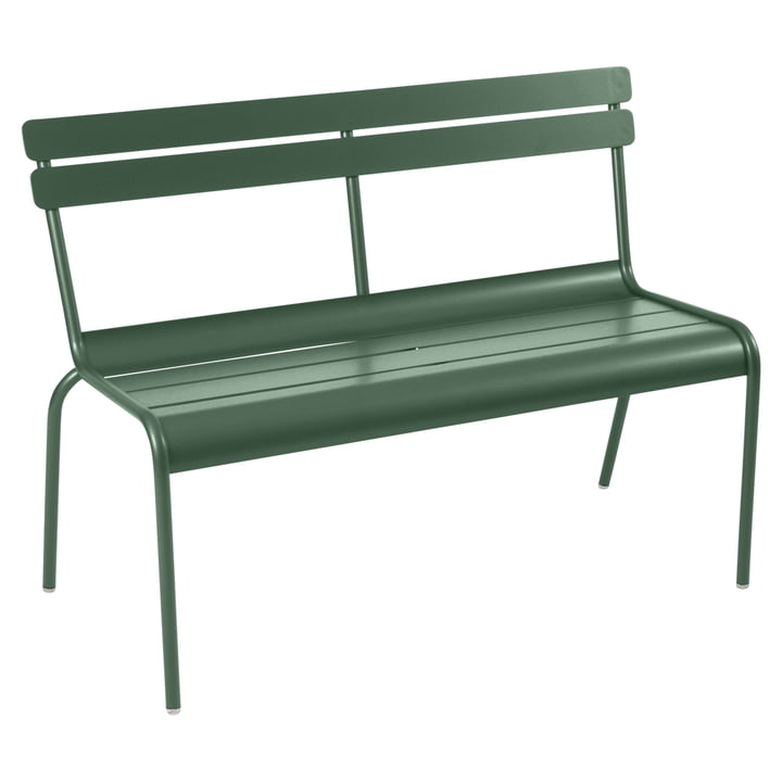Luxembourg Bench stackable from Fermob in cedar green