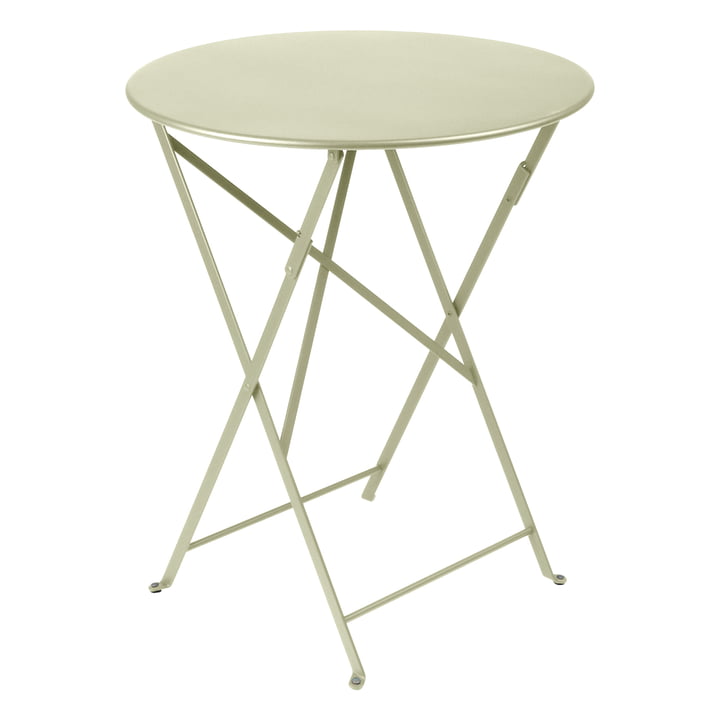 Bistro Folding table Ø 60 cm by Fermob in lime green