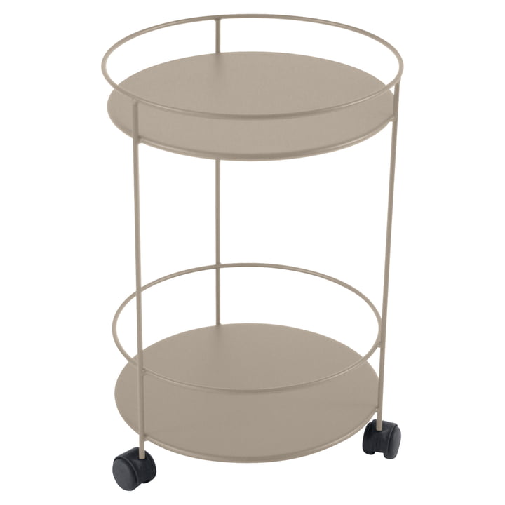 Guéridons Side trolley on casters from Fermob in nutmeg