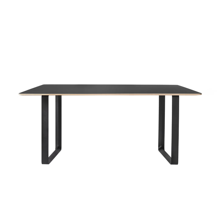 70/70 Dining table 170 x 85 cm from Muuto in black (linoleum)