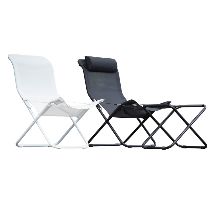 Fiam - Fiesta Easy Chairs in black + white