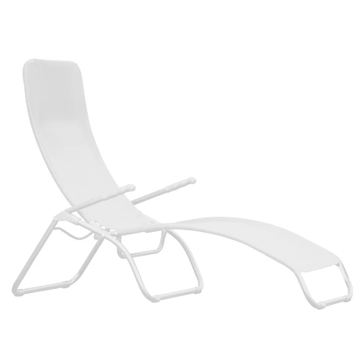 Fiam - Terrace lounger Samba , aluminum white / white